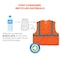 Ergodyne Hi-Vis Safety Vest, 100% recycled polyester, Orange, Size 4XL/5XL 8205HL-ECO - alternate 7